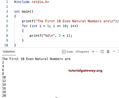 c program to print even numbers using do while loop